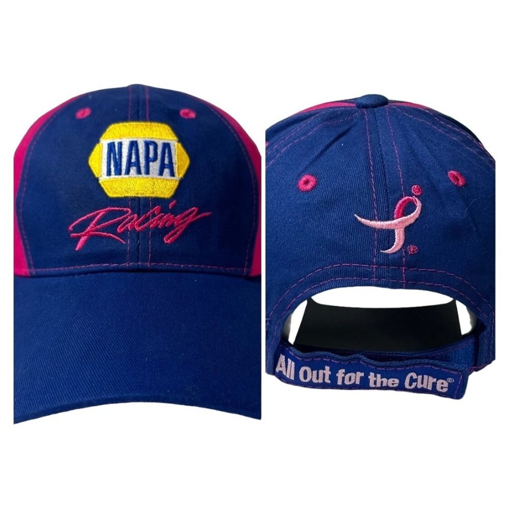 NAPA Racing Breast Cancer Pink Susan G Komen Hat Cap Martin Truex Jr Ron Capps